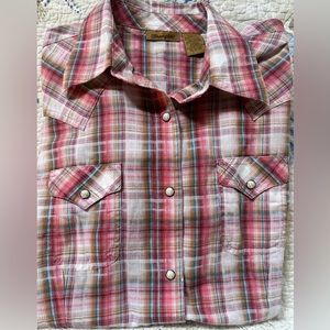 EUC Women’s Wrangler Retro Western Pearl Snap Short-Sleeve T-Shirt